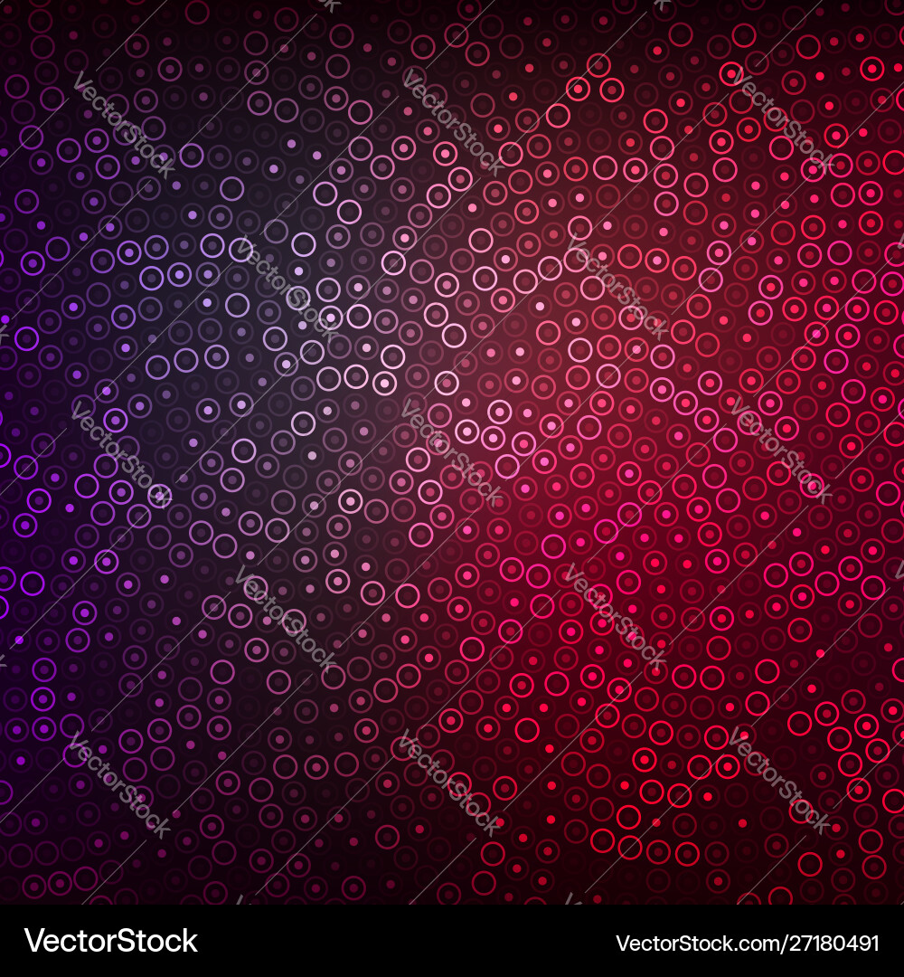 Abstract background with glowing mosaic circles Vector Image