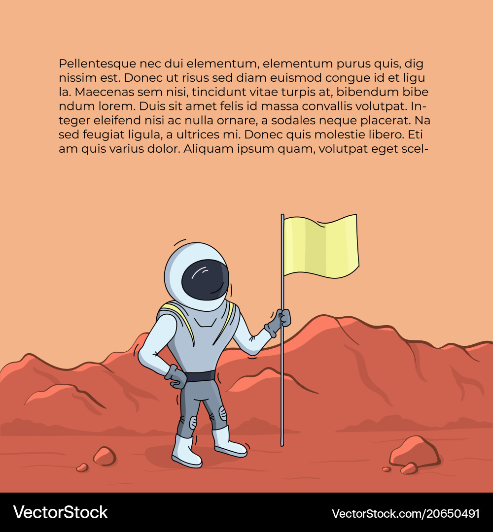 Astronaut mit Flagge Astronaut mit Flagge vektorbild