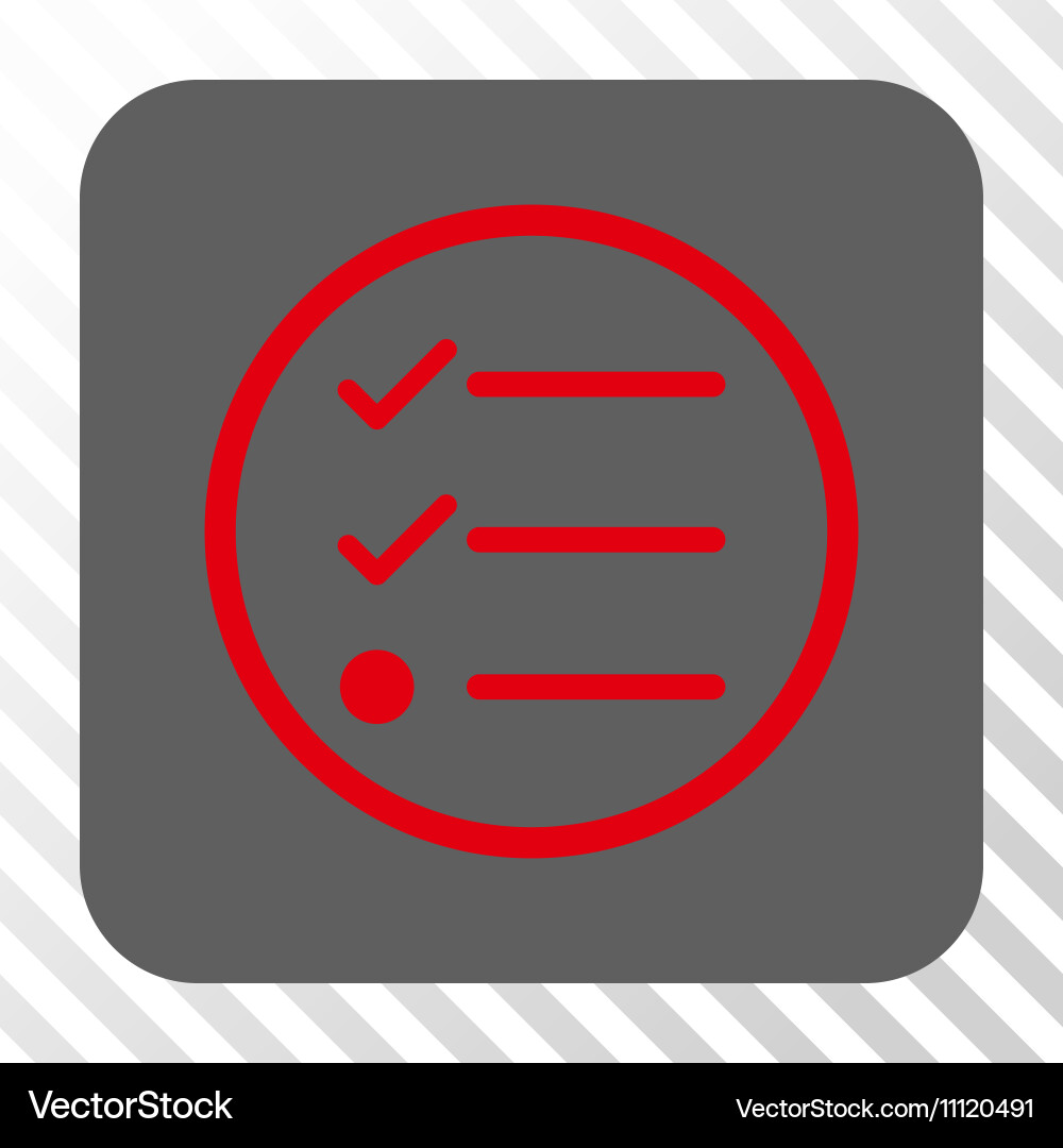 Checklist rounded square button vector image
