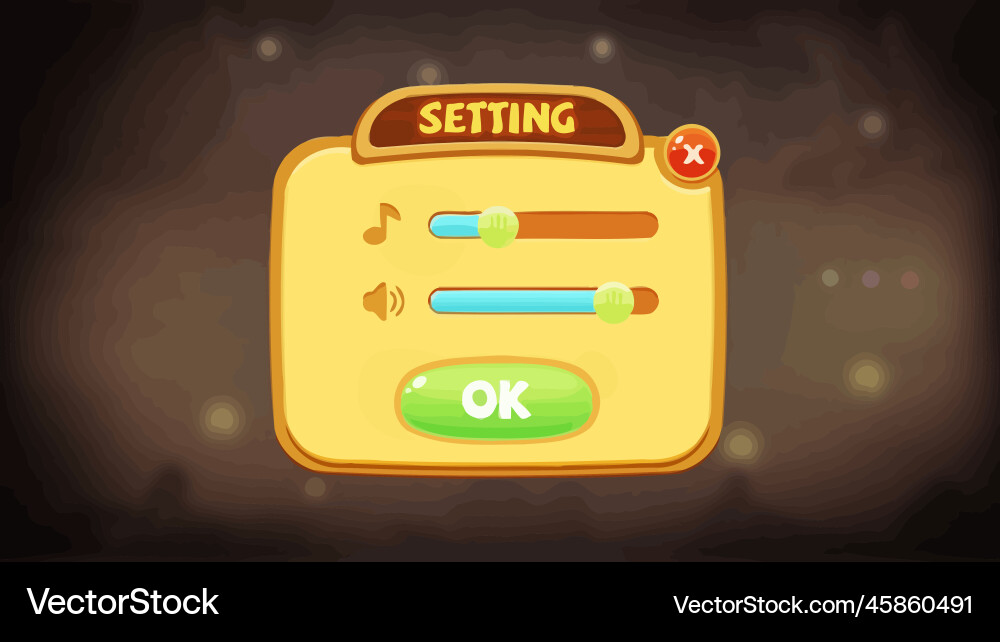 Complete set of level button game ui pop-up icon vector image