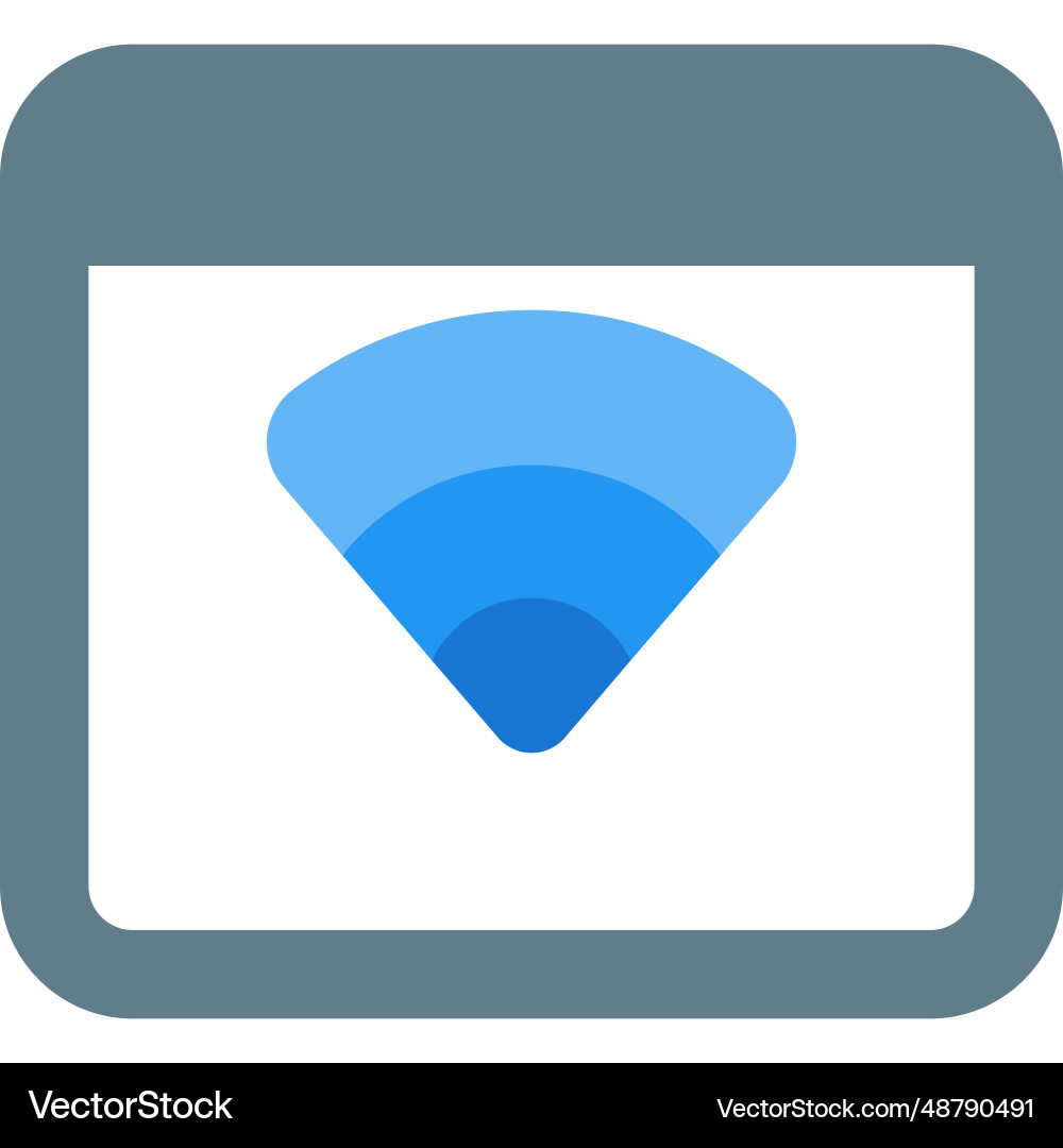Desktop with wireless internet access vector image