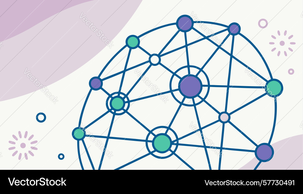 Detailed abstract global data network sphere vector image