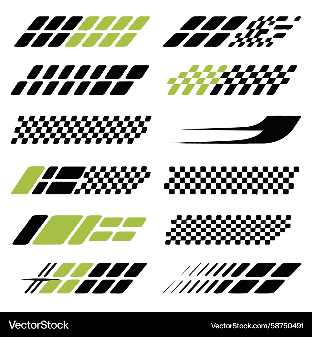 Dynamic Racing Flag Pattern Vector Image