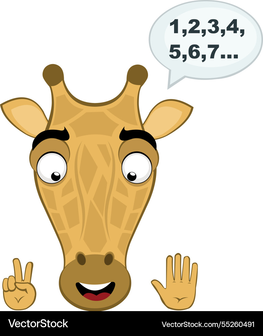 Giraffe counting numbers Giraffe counting numbers Vector Image