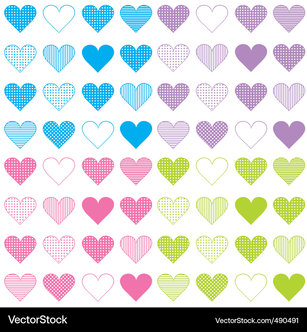Heart Scatter Pattern vector image