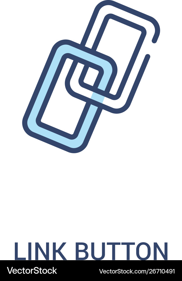 Link button concept 2 colored icon simple line Vector Image