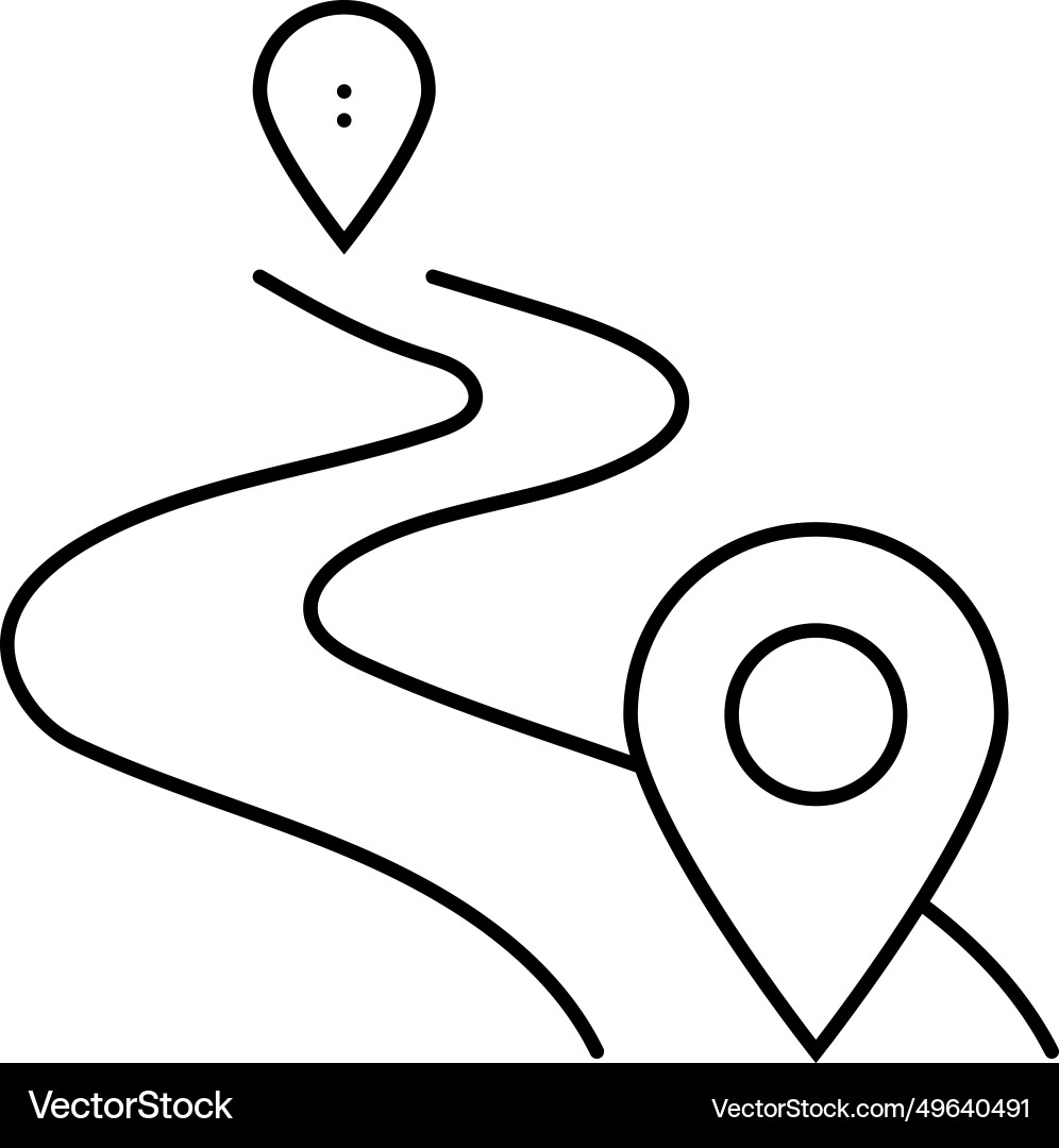 Map pointer delivery line icon Map pointer delivery line icon vector image
