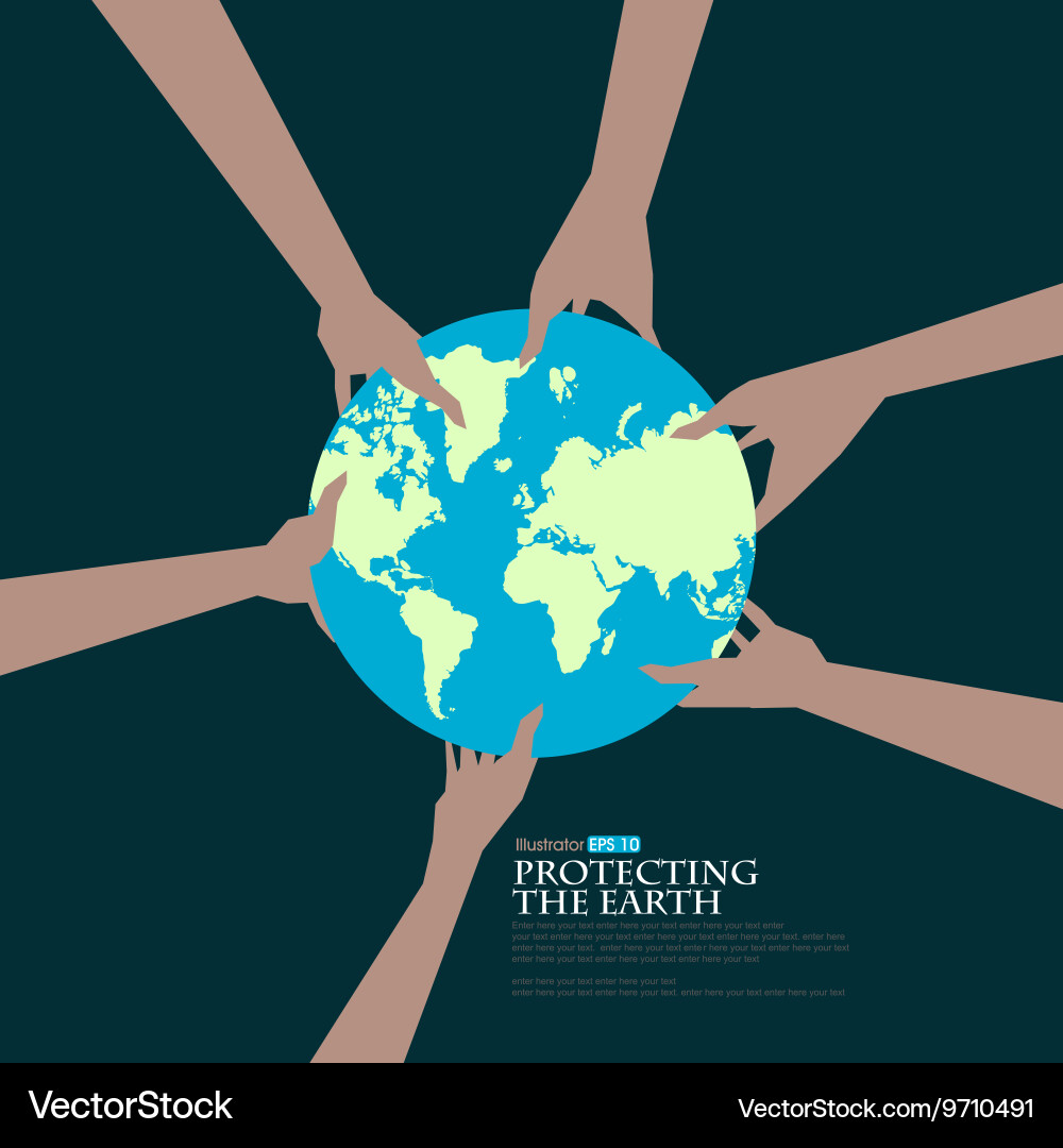 Protect the earth Vector Image