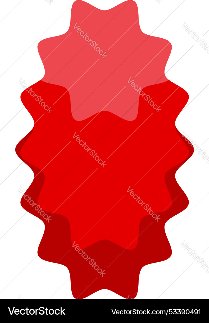 Red starburst shape creating three dimensional Red starburst shape creating three dimensional vector image