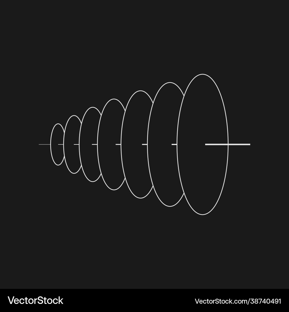 Retrofuturistic plane circles with one axis cyber Retrofuturistic plane circles with one axis cyber vector image