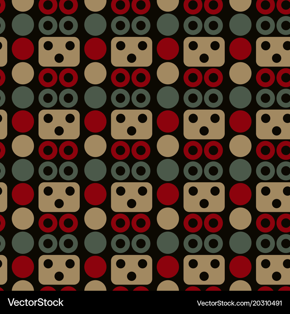 Robot face seamless pattern vector image