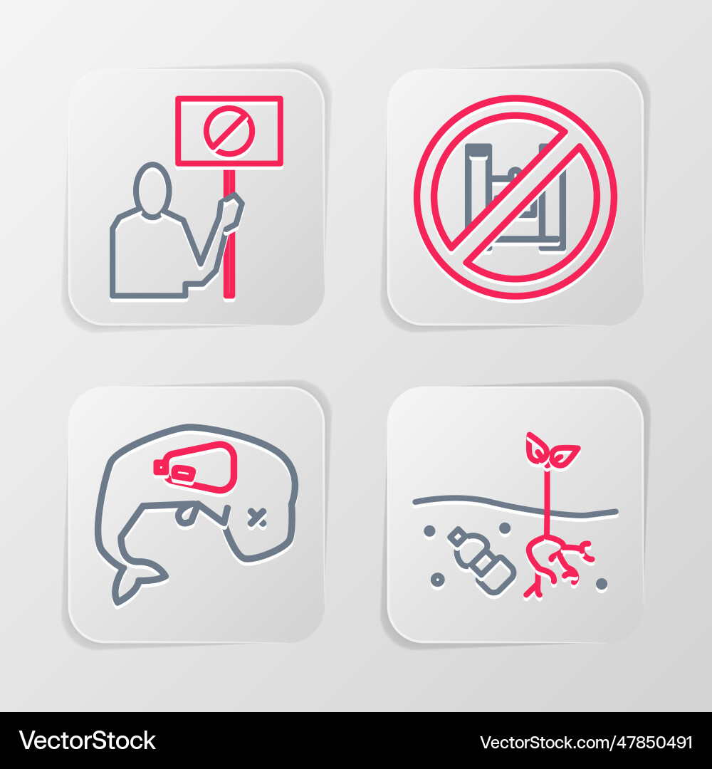 Set line problem of pollution planet environment Set line problem of pollution planet environment vector image