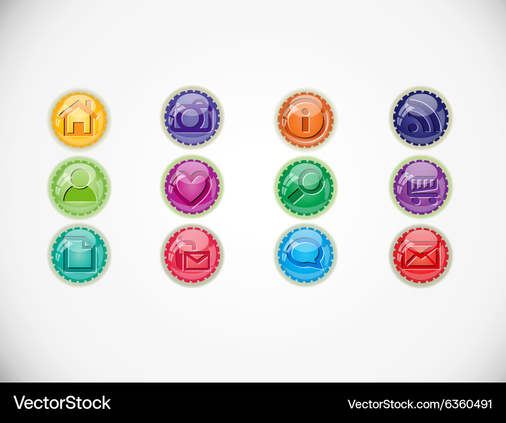 Set with buttons Vector Image