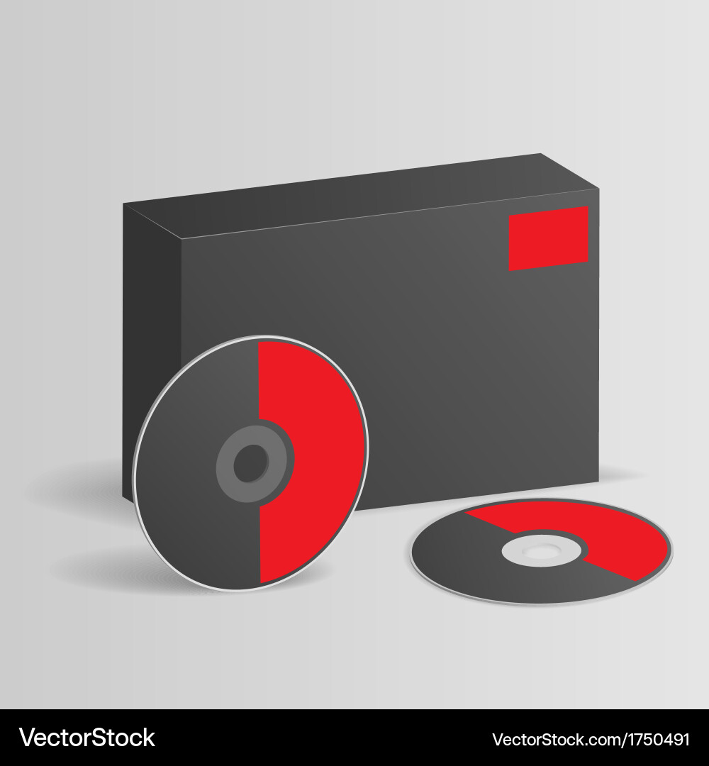 Software Box with CD Disc Vector Image