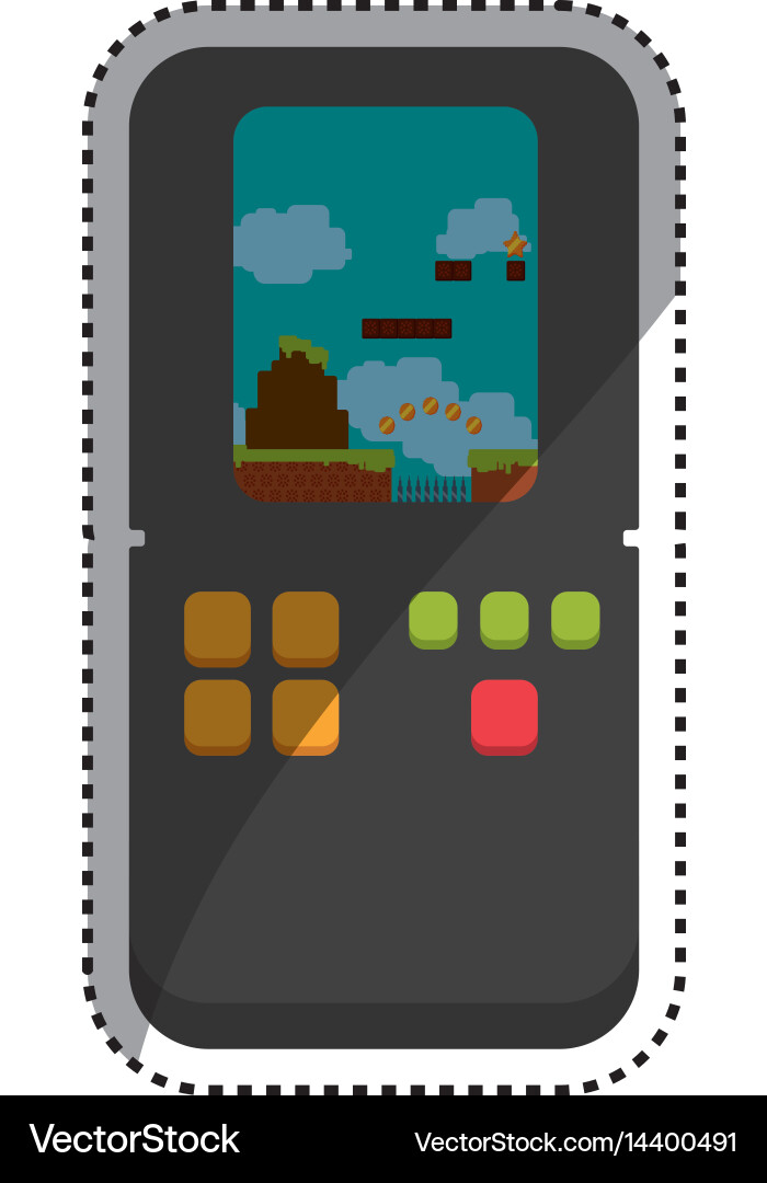 Tetris videogame console vector image