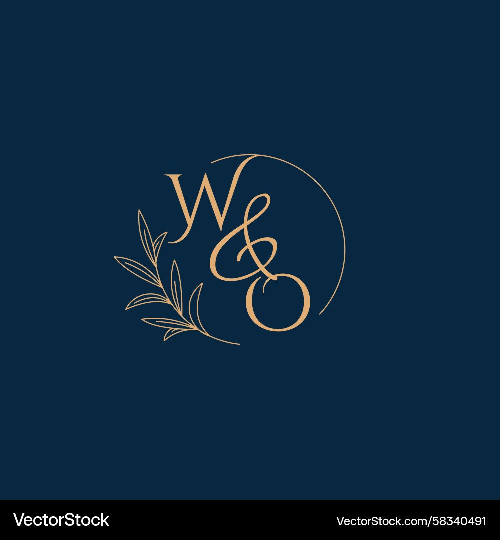 Wo initials Vector Images & Graphics for Commercial Use | VectorStock