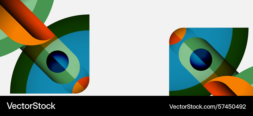 Abstract geometric shapes overlap creating Abstract geometric shapes overlap creating Vector Image