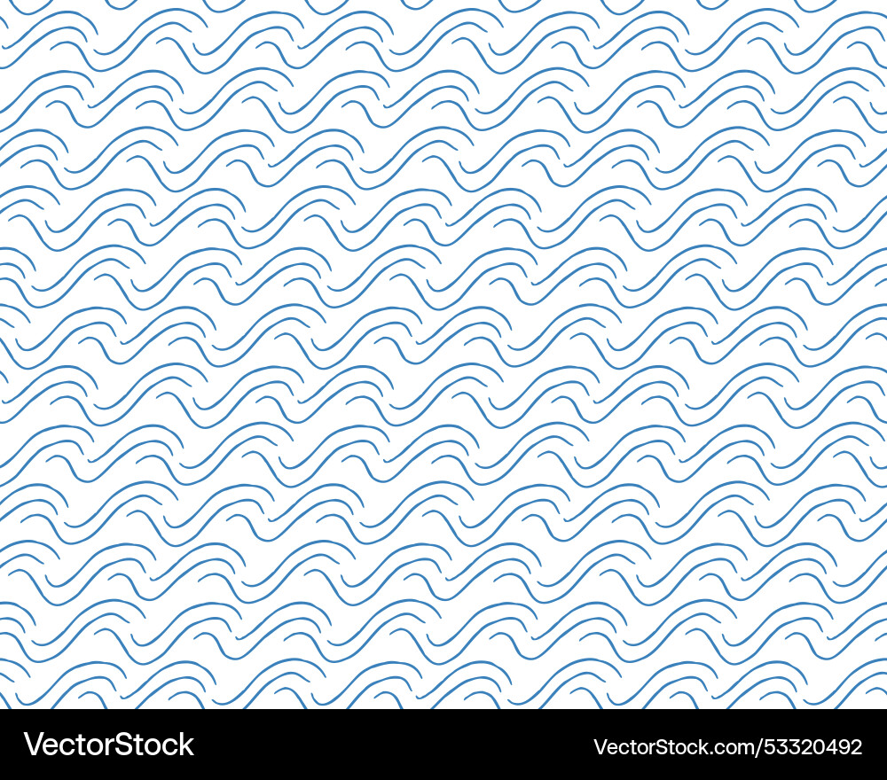 Abstract pattern with doodle waves vector image