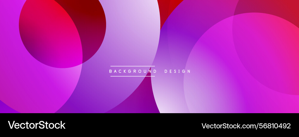 Abstract vibrant circles overlap creating vector image