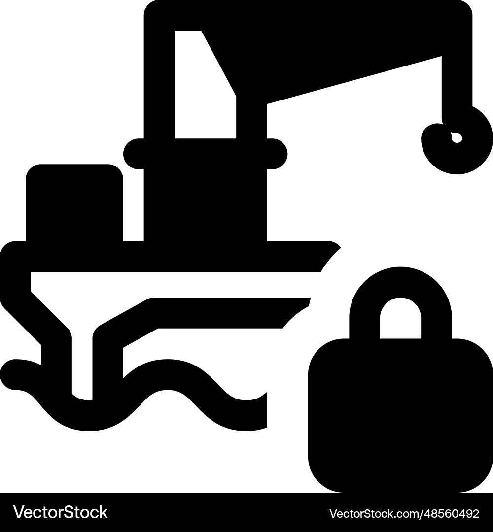 Advance system security in mining crane Vector Image