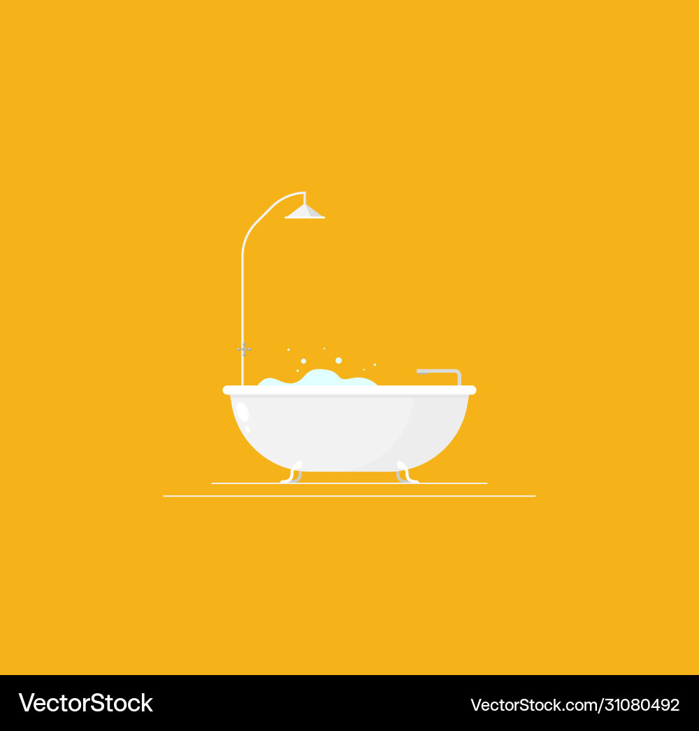 Bath flat for web and design Vector Image