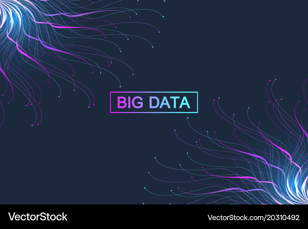 Big data complex graphic abstract background vector image
