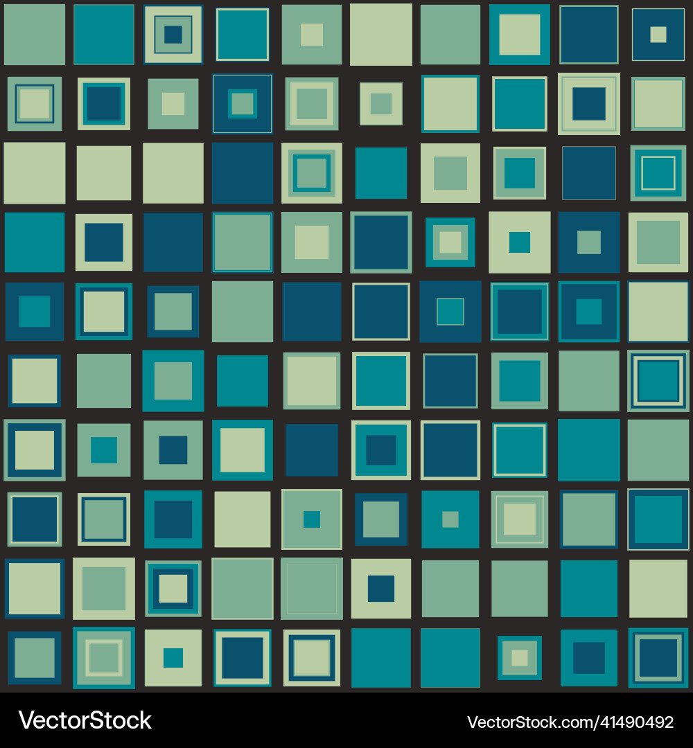 Blue seamless square pattern with simple shapes Blue seamless square pattern with simple shapes vector image
