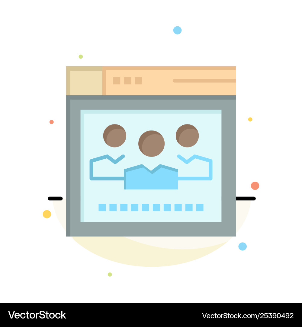 Browser network web education abstract flat color Browser network web education abstract flat color vector image