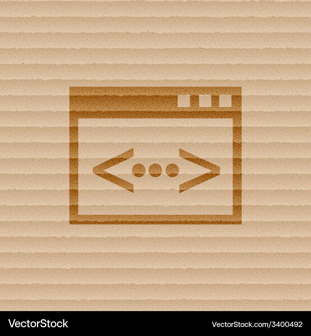 Code icon symbol flat modern web design with long Vector Image