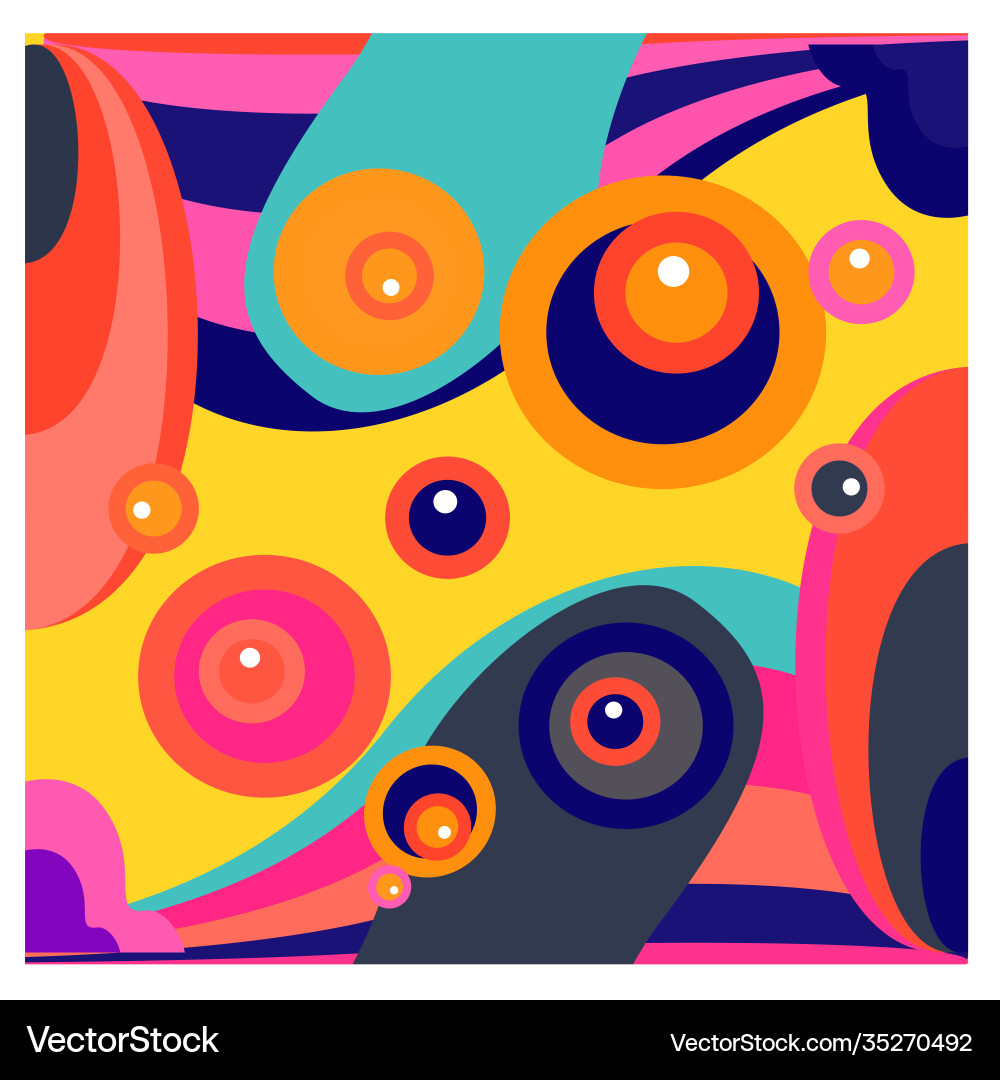 Colorful geometric and curve background pattern Vector Image