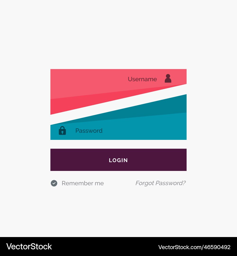 Creative user login design for website and mobile vector image