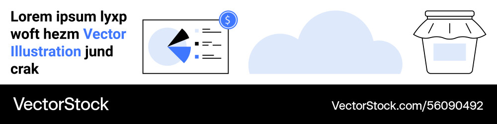 Data analytics chart cloud storage and product Vector Image