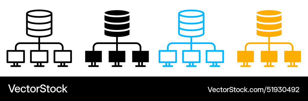 Data mining and server database management vector image