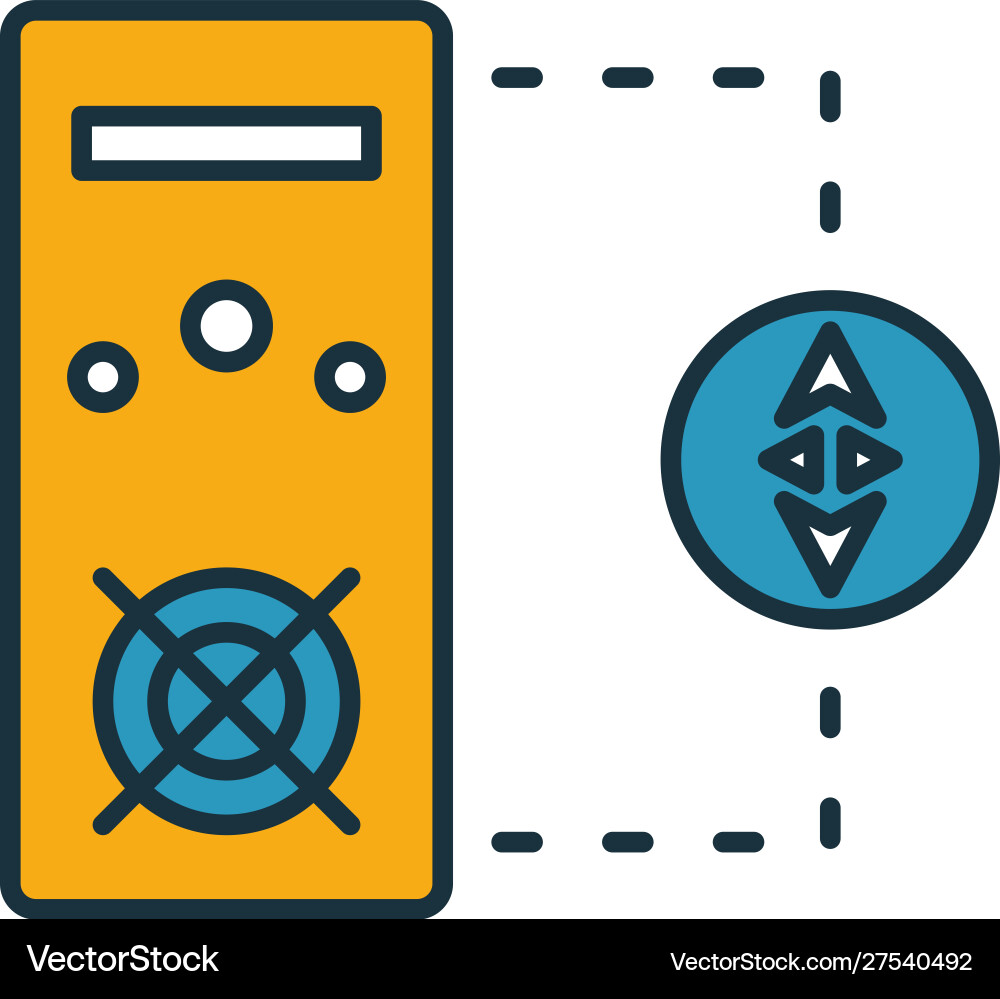 Ethereum mining icon set four elements Ethereum mining icon set four elements vector image
