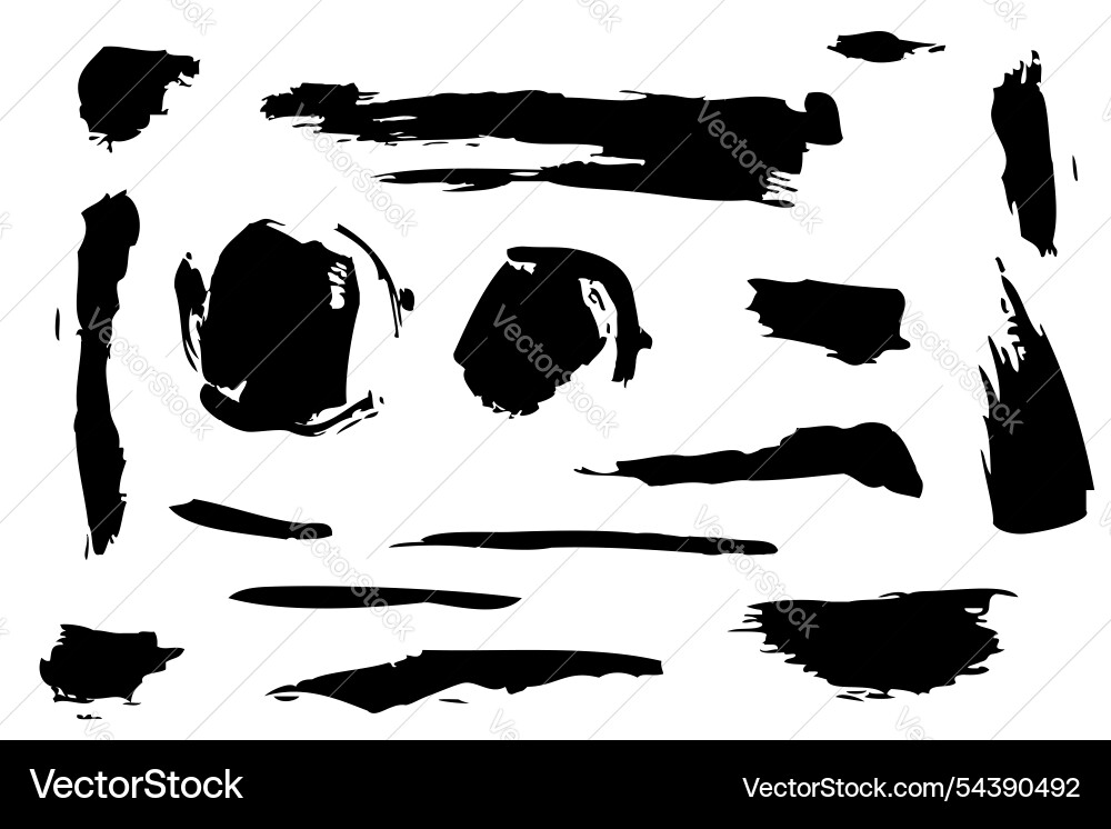 Hand draw sketch various size and shape of splat vector image