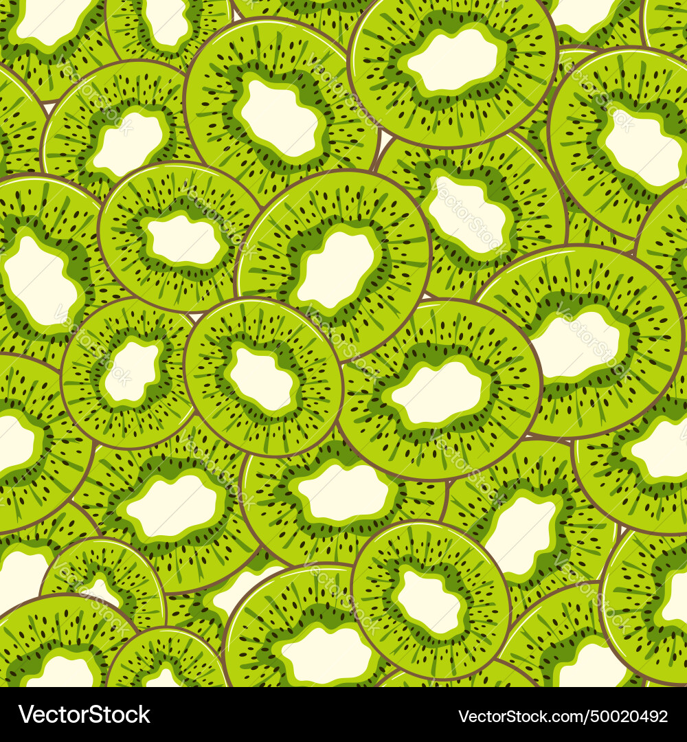 Kiwi summer seamless pattern in minimalistic style Kiwi summer seamless pattern in minimalistic style vector image
