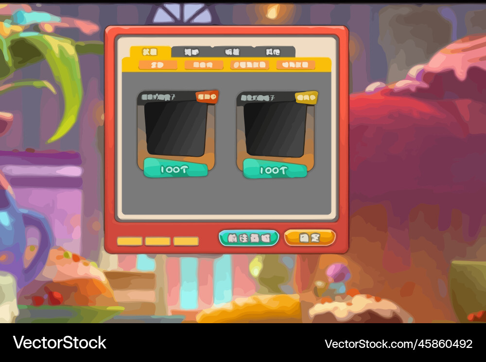Komplettes Set von Level-Taste Spiel ui Pop-up-Symbol vektorbild