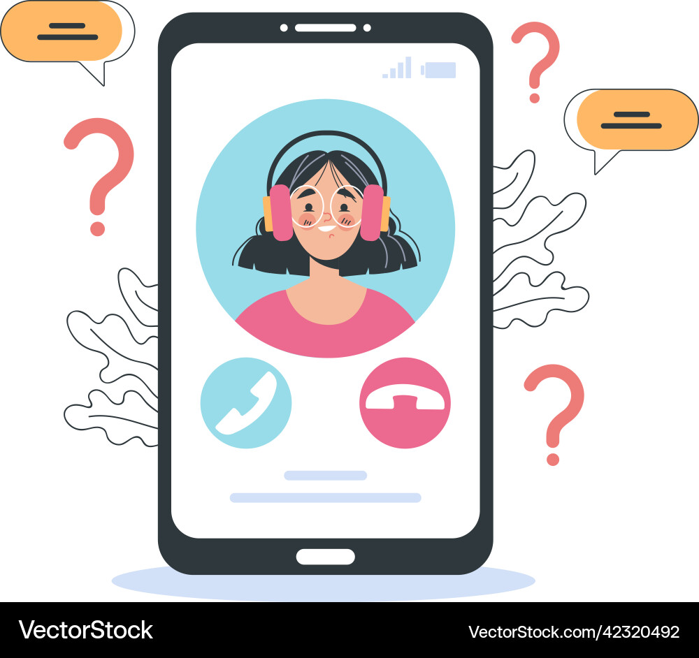 Kunden-Support-Telefonkonzept Kunden-Support-Telefonkonzept vektorbild