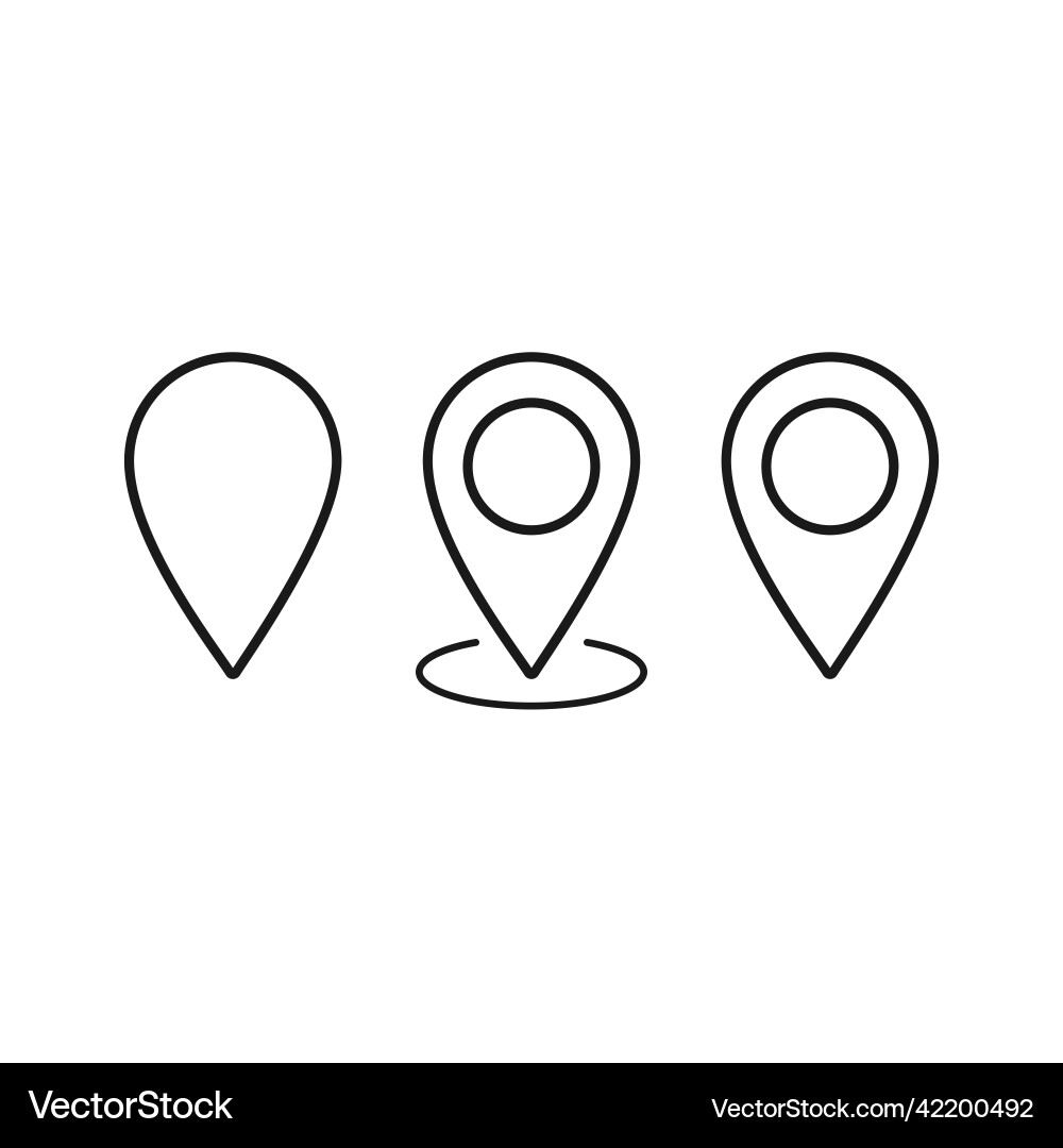 Map pointer icon gps location symbol flat design Map pointer icon gps location symbol flat design vector image