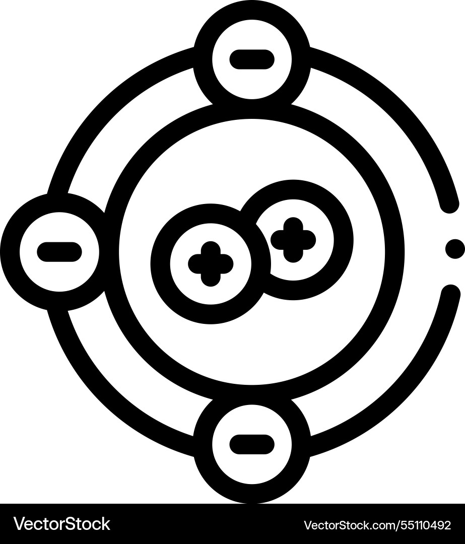 Negative icon thin linear style design isolated Negative icon thin linear style design isolated vector image