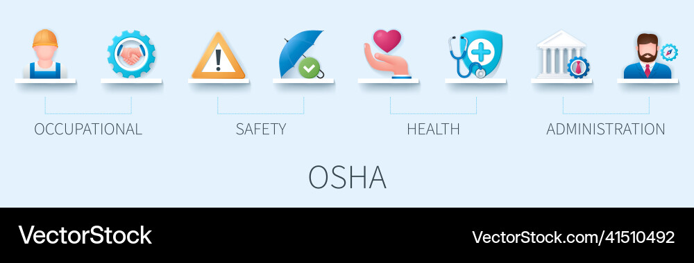 OSHA Safety & Health Banner Vector Image