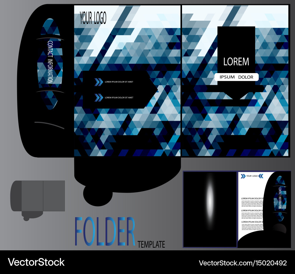 Presentation folder template Vector Image