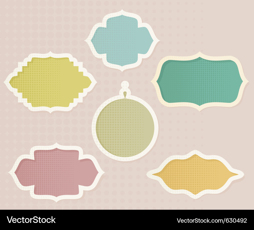 Retro Frames Collection vector image