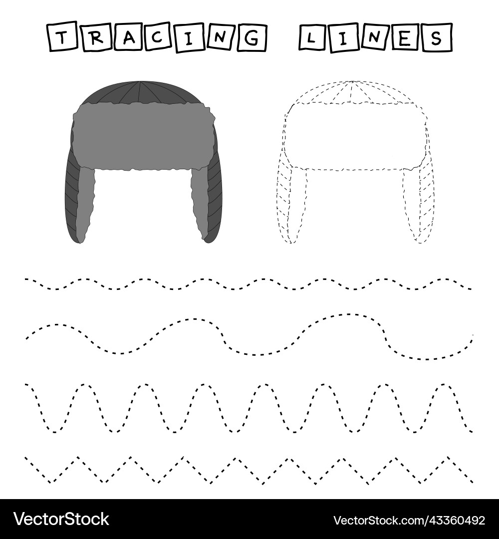 Tracing lines 3 Vector Image
