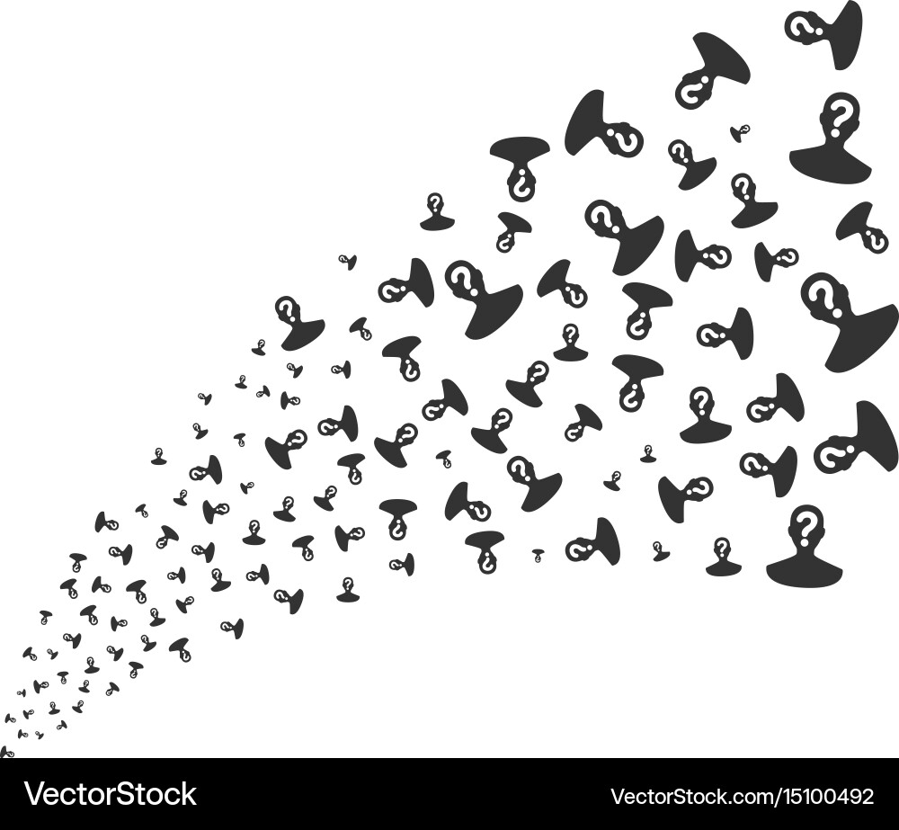 Unknown person source stream vector image