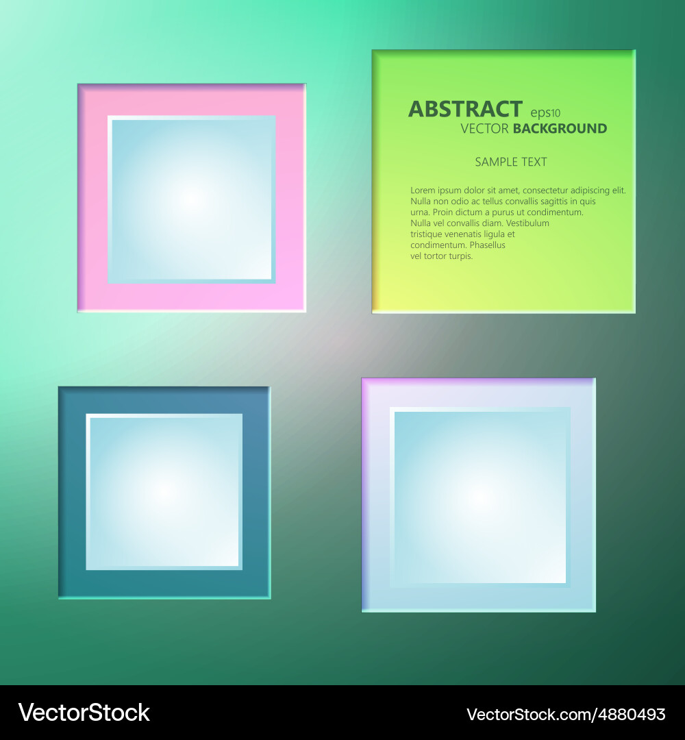 Abstract background of color boxes template vector image