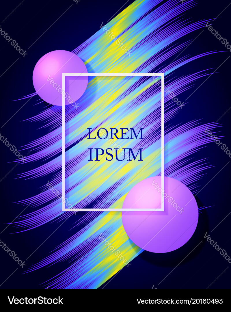 Abstract Colorful Balls and Lines vector image