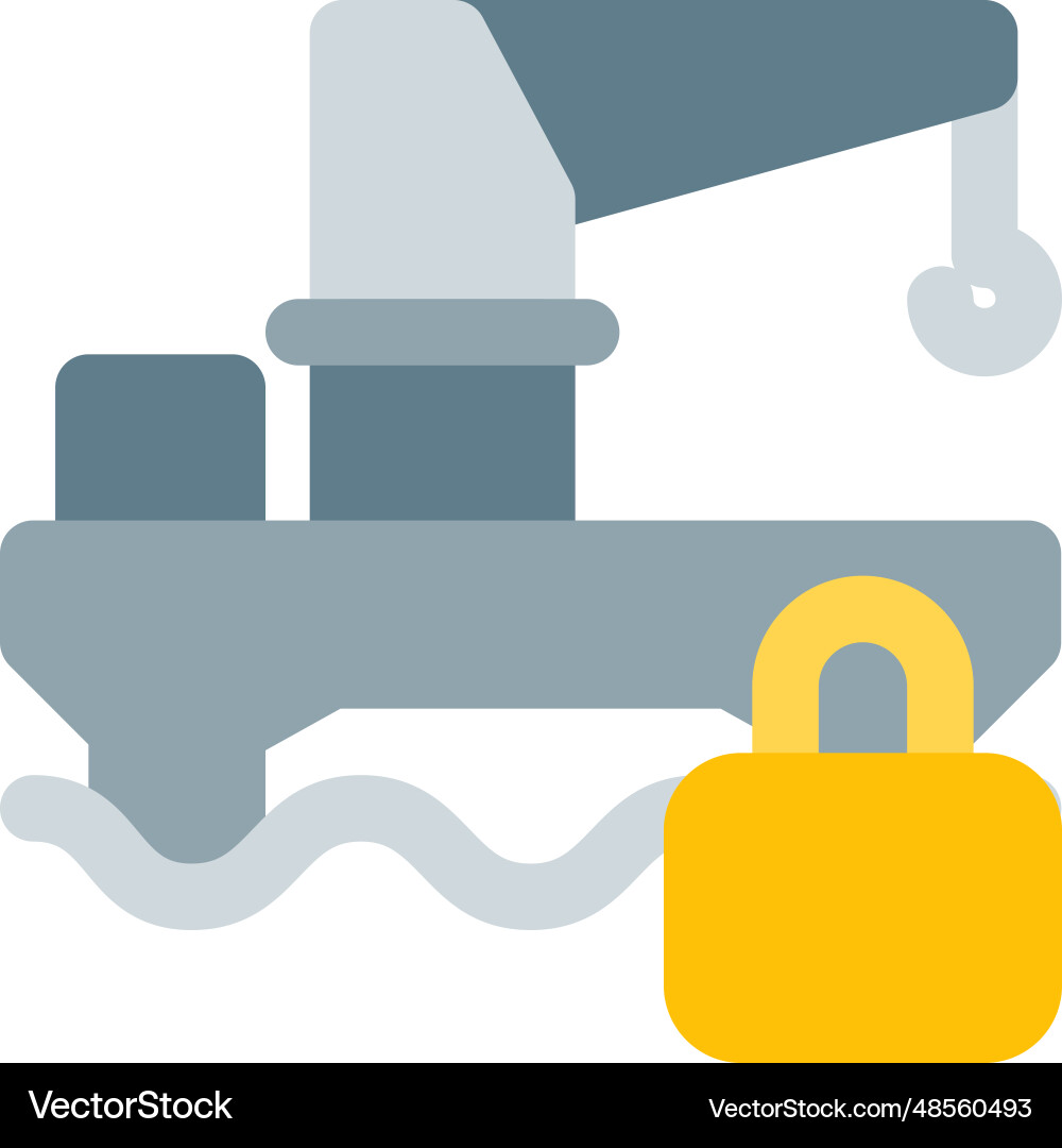 Advance system security in mining crane Vector Image