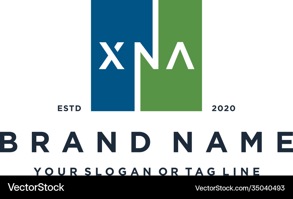 Buchstaben xna quadratische Logo Design Buchstaben xna quadratische Logo Design vektorbild