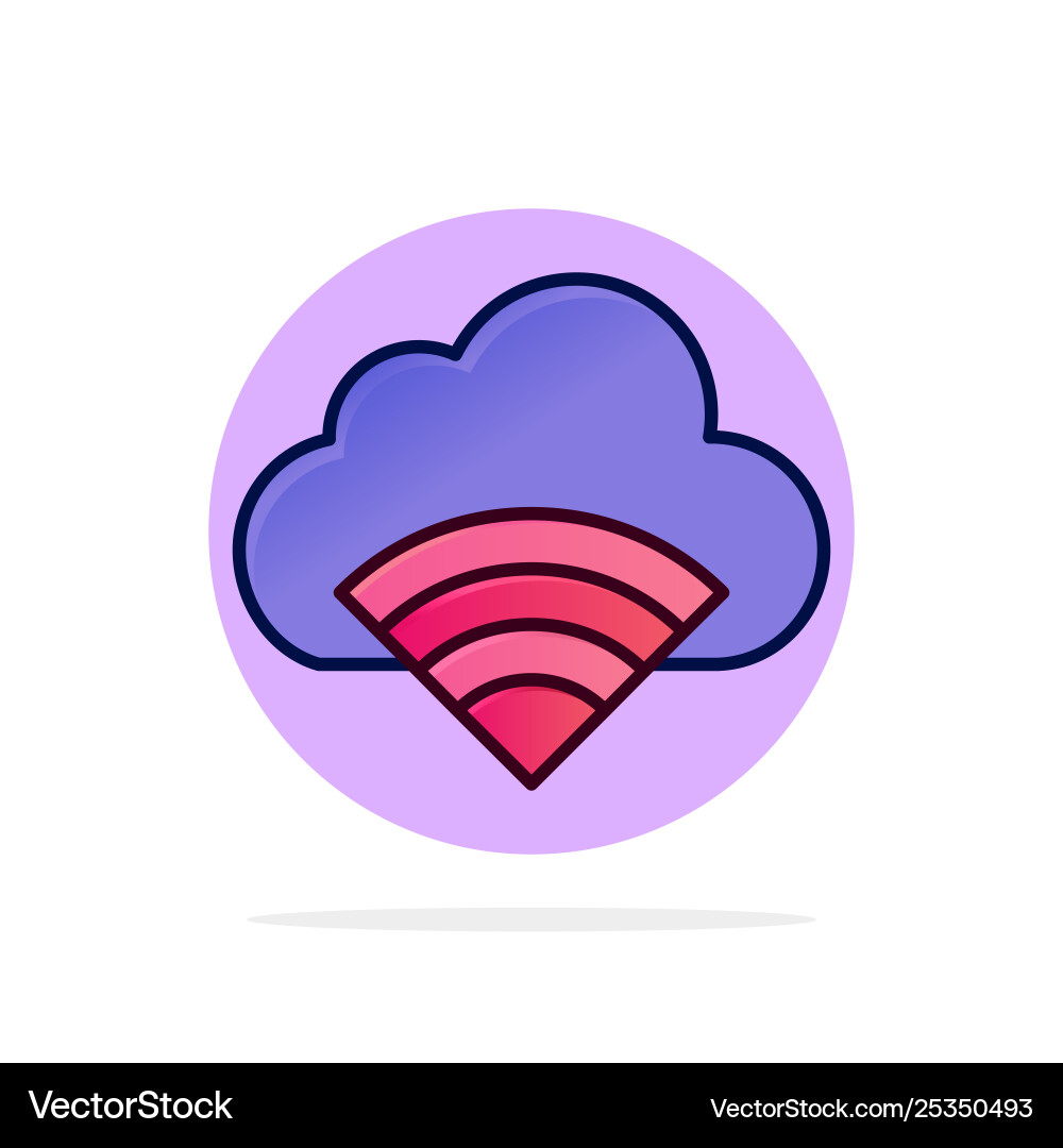 Cloud connection wifi signal abstract circle vector image